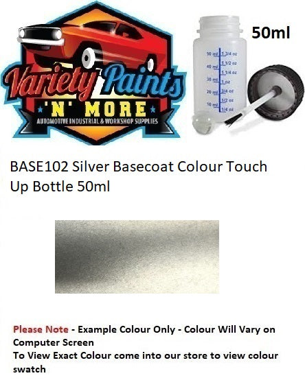 BASE102 Silver Basecoat Colour Touch Up Bottle 50ml