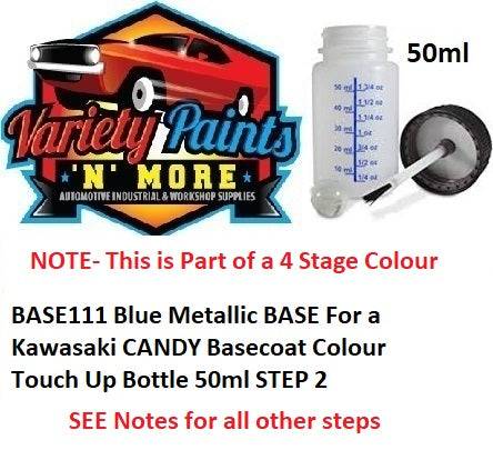 BASE111 Blue Metallic Basecoat Colour Touch Up Bottle 50ml STEP 2