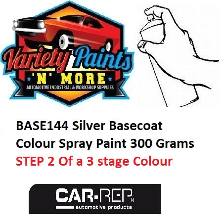 BASE144 Silver Basecoat Colour Spray Paint 300 Grams