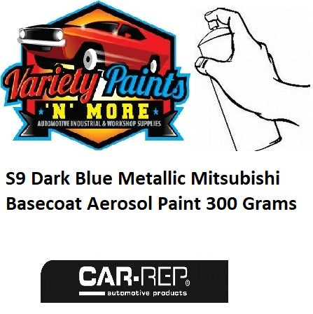 S9 Dark Blue Metallic Mitsubishi Basecoat Aerosol Paint 300 Grams