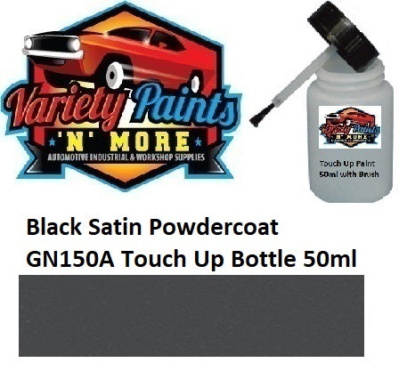 Black Satin Powdercoat GN150A Touch Up Bottle 50ml