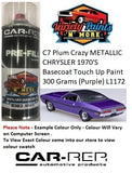 C7 Plum Crazy METALLIC CHRYSLER 1970'S Basecoat Touch Up Paint 300 Grams (Purple) L1172