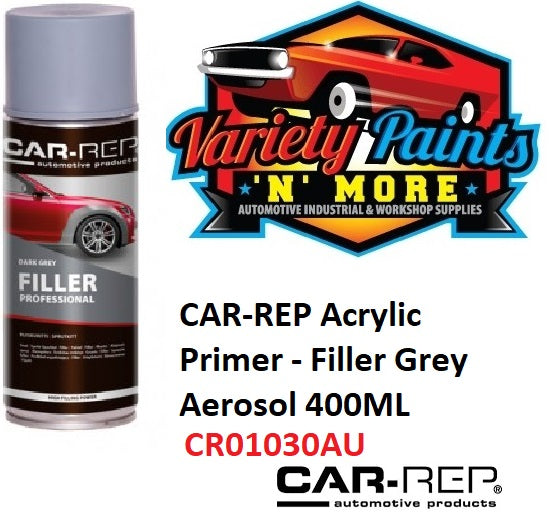 CAR-REP Acrylic High Build Primer - Filler Grey Aerosol 500ML CR01030AU