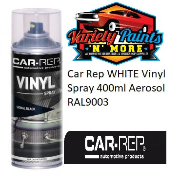 Car Rep SIGNAL WHITE Vinyl Spray 400ml Aerosol RAL9003
