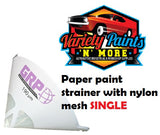 GRP SINGLE Paper paint strainer with nylon mesh FINE 190 Micron