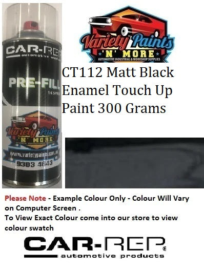 CT112 Matt Black Enamel Touch Up Paint 300 Grams
