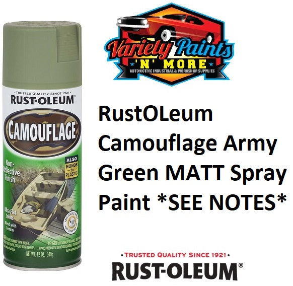 RustOLeum Camouflage Army Green Spray Paint *SEE NOTES*