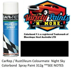 CarRep / RustOleum Colourmate  Night Sky  Colorbond  Spray Paint 312g **SEE NOTES 
