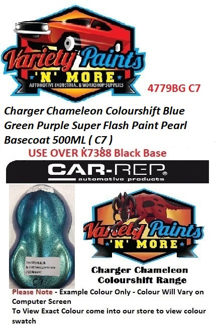 Charger Chameleon Colourshift Blue Green Purple Super Flash Paint Pearl Basecoat 500ML ( C7 )