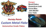 Charger Metal Flakes Chameleon Gold Green Blue Metal Flake .004 12cc Tube