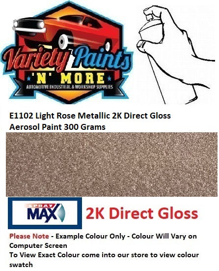 E1102 Light Rose Metallic 2K Direct Gloss Aerosol Paint 300 Grams