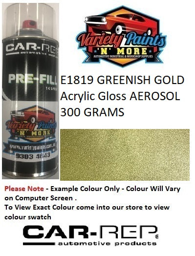 E1819 GREENISH GOLD Acrylic Gloss AEROSOL 300 GRAMS 2IS 101A