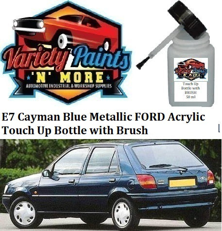 E7 /497 Cayman Blue Metallic FORD Acrylic Touch Up Bottle with Brush