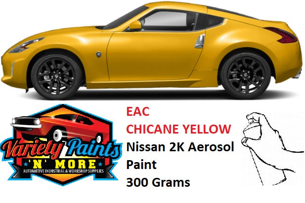 EAC CHICANE YELLOW Nissan 2K Aerosol Paint 300 Grams