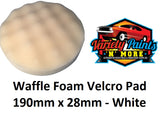GRP Waffle Foam Velcro Pad 190mm x 28mm - White