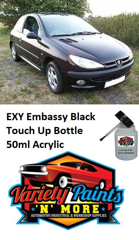 EXY Noir Onyx / Embassy Black Peugeot Acrylic Touch Up Bottle 50ml