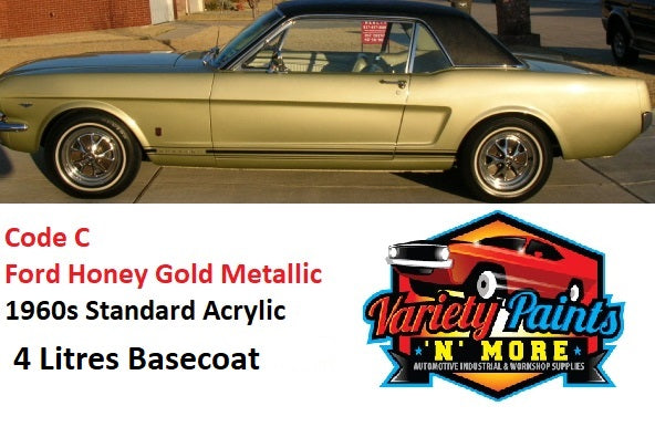 Valspar Basecoat C Ford Honey Gold Metallic 1960s 4 Litre