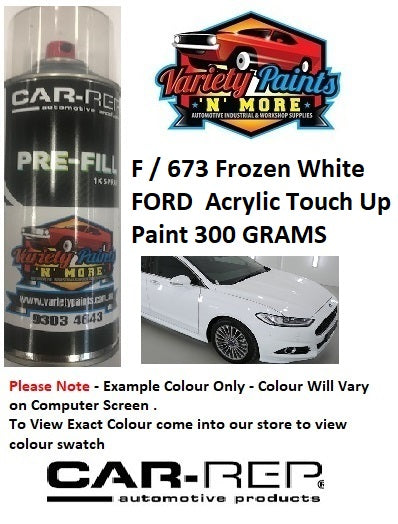 F / 673-1 Frozen White VARIANT 1 FORD Acrylic Touch Up Paint 300 GRAMS***GREENER***