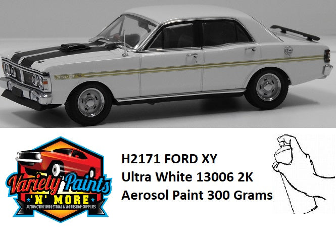 H2171 FORD XY Ultra White 13006 2K Aerosol Paint 300 Grams