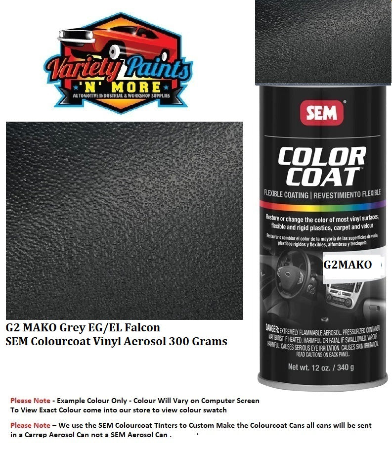 G2 MAKO Grey EG/EL Falcon SEM Colourcoat Vinyl Aerosol 300 Grams 1IS BOX 2A