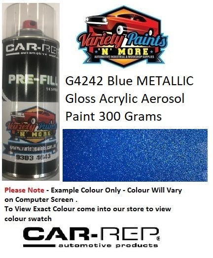 G4242 Blue METALLIC Gloss Acrylic Aerosol Paint 300 Grams
