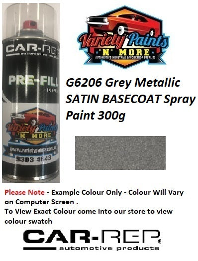 G6206 Grey Metallic SATIN BASECOAT Spray Paint 300g
