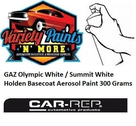 GAZ Olympic White / Summit White Holden Basecoat Aerosol Paint 300 Grams
