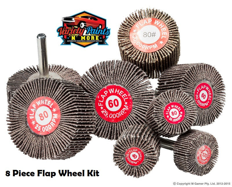 Geiger 8 Pieces Flap Wheel Kit Drill Mounted