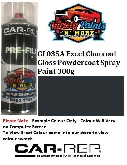 GL035A Excel Charcoal Gloss Acrylic Powdercoat Spray Paint 300g