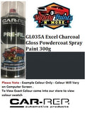 GL035A Excel Charcoal Gloss Acrylic Powdercoat Spray Paint 300g