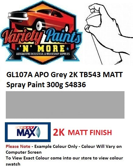 37286 GL107A  APO Grey 2K TB543 MATT Spray Paint 300g S4836
