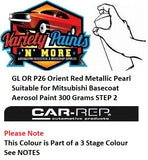 GL/P26 Orient Red /Rally Red Metallic Pearl Suitable for Mitsubishi Basecoat Aerosol Paint 300 Grams STEP 2