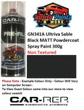 GN341A Ultriva Sable Black MATT Powdercoat Spray Paint 300g