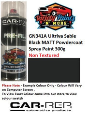 GN341A Ultriva Sable Black MATT Powdercoat Spray Paint 300g