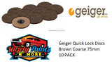 Geiger 75mm BROWN Coarse  Abrasive Disc (Pack of 10)
