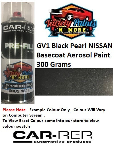 GV1 Black Pearl NISSAN Basecoat Aerosol Paint 300 Grams