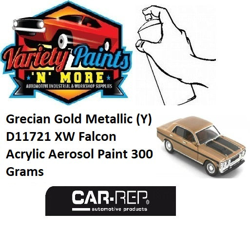 Grecian Gold Metallic (Y) D11721 XW Falcon Acrylic Aerosol Paint 300 Grams