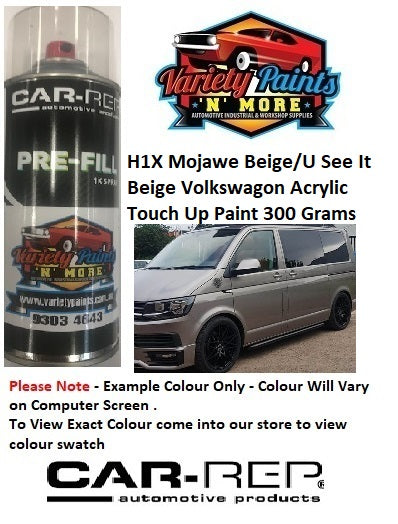 H1X Mojawe Beige/U See It Beige Volkswagon Acrylic Touch Up Paint 300 Grams