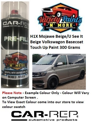 H1X Mojawe Beige/U See It Beige Volkswagon Basecoat Touch Up Paint 300 Grams