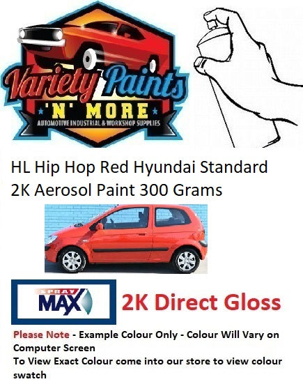 HL Hip Hop Red Hyundai Standard 2K Aerosol Paint 300 Grams