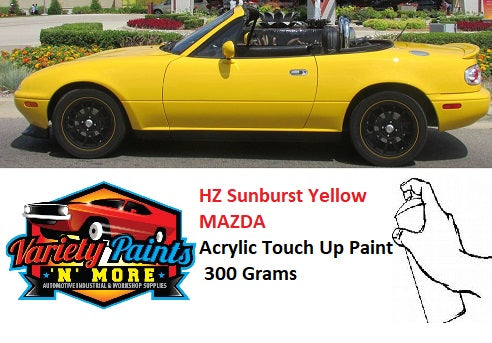 HZ Sunburst Yellow MAZDA  Acrylic Touch Up Paint 300 Grams