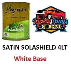 Haymes Solashield Exterior Paint Satin 4 Litre White Base
