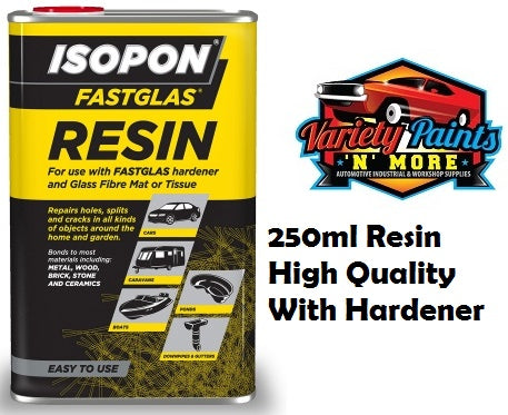 Isopon Fastglas Fibreglass Resin and BPO Hardener 250ml