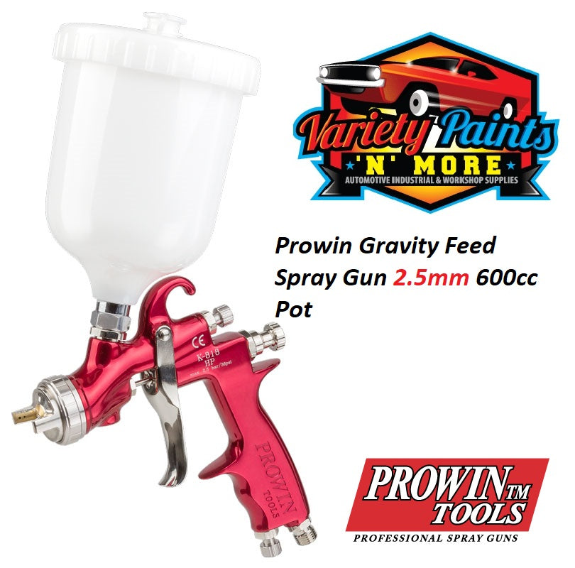 Prowin Gravity Feed Spray Gun 2.5mm 600cc Pot