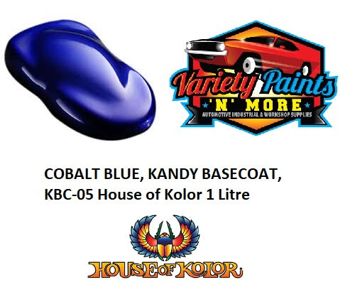 COBALT BLUE, KANDY BASECOAT, KBC-05 House of Kolor 1 Litre