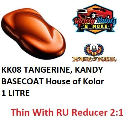 KK08 House of Kolor TANGERINE, KANDY BASECOAT  1 LITRE
