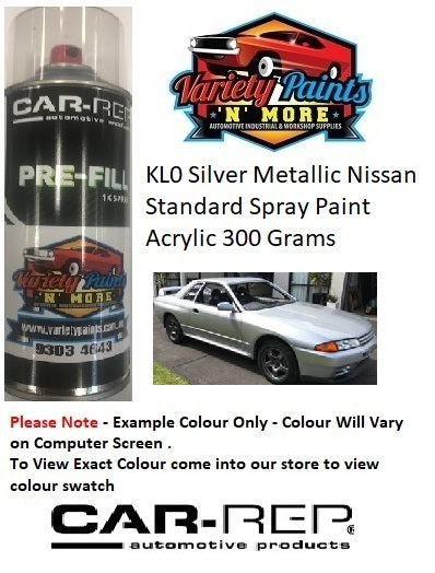 KL0 Silver Metallic Nissan Standard Spray Paint Acrylic 300 Grams