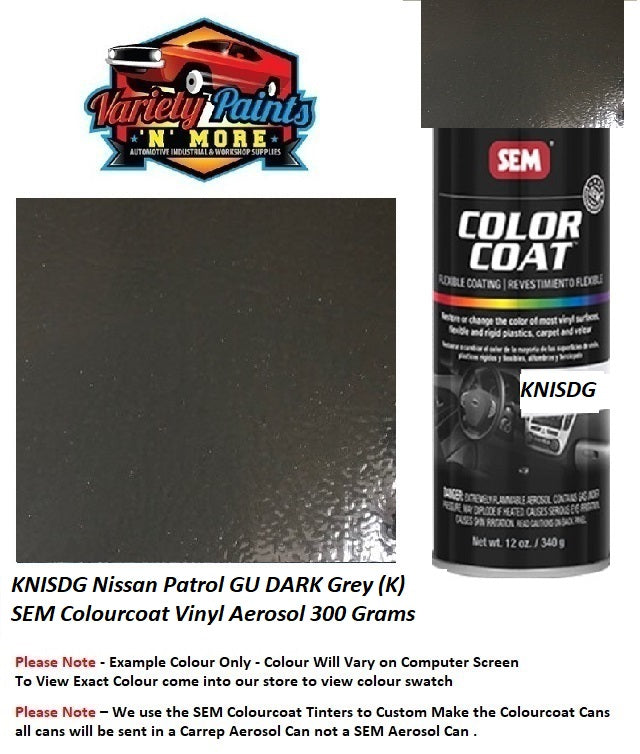 KNISDG Nissan Patrol GU DARK Grey (K)  SEM Colourcoat Vinyl Aerosol 300 Grams