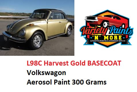 98C / L98C Harvest Gold BASECOAT Volkswagon Aerosol Paint 300 Grams