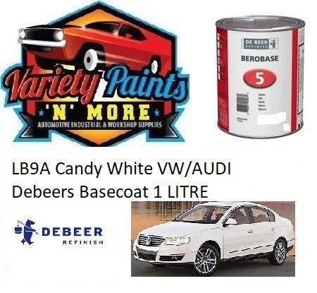 LB9A Candy White VW/AUDI Debeers Basecoat 1 LITRE